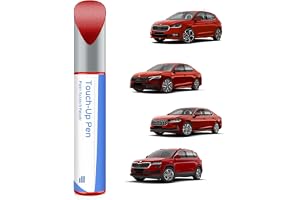 PARTS4EV 8T / F3K Corrida-röd retuschpenna kompatibel med Skoda exakt matchning för splitter och repor