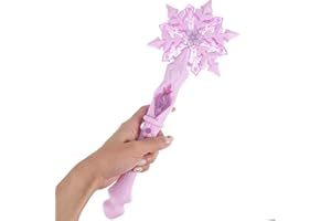 JOINPAYA 1 Stück Schneeflocke Magischen Zauberstab: Rosa Prinzessinnen-Zauberstab Glitzer Fee Prinzessin Zauberstab Für Weihnachten Halloween Ohne Batterie