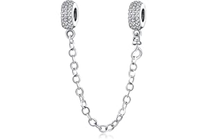Rimgoris Breloque en argent sterling 925 pour femme, bracelets, collier, fête des mères, anniversaire, chat, fermoir en cristal, chaîne de sécurité, coccinelle, chat, jouets en peluche