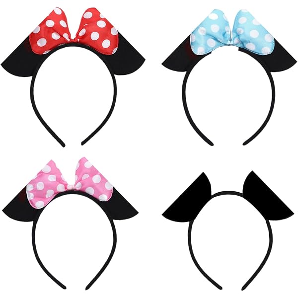 Weihnachts- & Halloween-Mausohren-Stirnband Mit Schleife – Glitzernde Pailletten Für Frauen & Mädchen