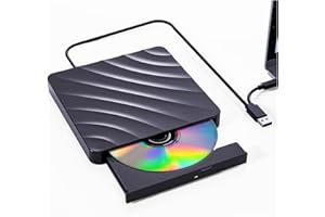 QDSYLQ Lecteur CD DVD Externe pour PC, USB 3.0 Graveur DVD Externe Optiques Externes -/+ RW Drive, Lecture Rapide Lecteur dvd USB pour Windows, Mac OS, Linux, Ordinateur Portable, iMac, MacBook, Desktop