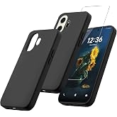MIBZOR 2 in 1 Case Compatible with TCL NxtPaper 70 Pro 5G (6.9") Black | With 1 Piece Tempered Glass Screen Protector Film Pr