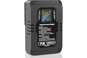 Anegine V Mount Akku mit LCD-Bildschirm 14.4V 5000mAh 72Wh Mini V Mount/Lock Akku mit PD 100W USB-C Schnellladung mit USB-A BP D-TAP Ports für Camcorder Kamera LED-Licht Video Monitor