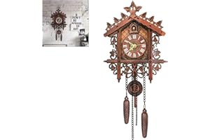 Suszian Orologio a cucù Vintage, Orologio a cucù in Legno Vintage Orologio Artigianale da Appendere per la Decorazione del Ristorante dell'home Office