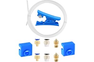 DEMON KILLER Capricorn Premium Bowden PTFE Tubing XS Series(1M) avec Coupe-tube PC4-M6 & PC4-M10 Raccords pneumatiques MK8 Buse 0.4mm Imprimante 3D Tête d'impression pour imprimante 3D 1.75MM