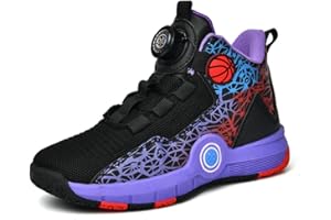 Hixingo Enfant Chaussure de Basketball, Garçon Sneakers Baskets Enfant Filles Automne et Hiver Graffiti Mode Baskets de Basket-Bal pour Chaussures de Sport pour Mixte Jeunes Tailles 31-40 EU