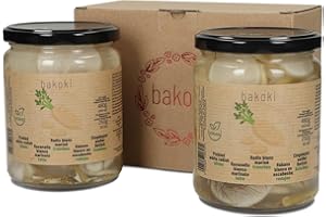 BAKOKI Premium tranches de radis marinés, 2 x 480 g (paquet de 2)