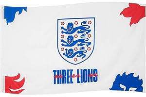 THE ENGLAND FOOTBALL ASSOCIATION England FA Official Football Gift 3 Lions 5x3ft 1 Pack Crest Body Flag