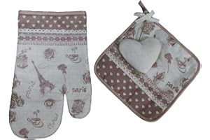 Russo Tessuti Set 2 Pezzi Presina Guantone Fiori Shabby Varie Fantasie -Variante 5
