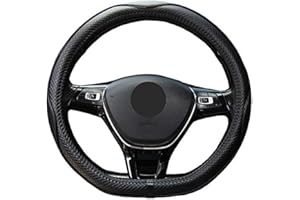 Istn Skórzane pokrowce na kierownicę z mikrofibry w kształcie litery D, z płaskim dnem, oddychające, antypoślizgowe, czarne