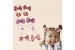LITTLE LOOM BIG DREAMS 10 PCS Children Hair Bow Clips Set, Little Girl Kid Hair Pin, Hair ties Accessories for Birthday Children's Day Gift (10 piece hair ties)