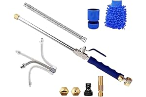 HOLDONELIGHT Hochdruck Wasserpistole Sprühgerät mit 3 Düsen, leicht zu installieren und langlebig, geeignet für Autos, Boote, Hausreinigung, Gartengießen und mehr