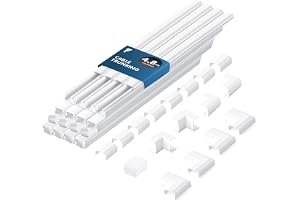 shinfly 4,8 m Kabelkanal Vit, Kabelkanal Vit Självhäftande - 15mm x 9mm