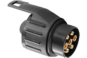 ETUKER Adaptador Enchufe Remolque de 7 a 13 Pines y Adaptador de Enchufe Remolque de 13 a 7 Pines para Camión Caravana Cochea
