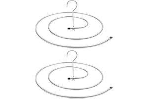 IMIKEYA - 2 piezas en espiral en forma de secado en acero inoxidable, soporte giratorio para ropa de cama, manta o toalla