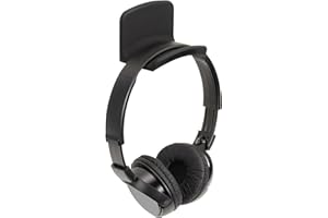 Dynavox Support pour Casque KH-300 - Support Mural pour Casque - Montage adhésif - Surface d'appui Douce en Silicone - Noir