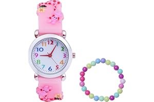 MUXIJIA Relojes de Pulsera para Niño Niña de 3 a 10 años - Analógicos Cuarzo Reloj - Cute 3D Cartoon Correa de Silicona Reloj para Niños