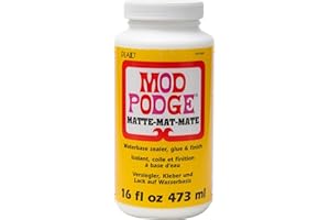‎MOD PODGE Mod Podge,Versiegelungslack auf Wasserbasis, Klebstoff und Lack, Matt, CS11302, 473-ml- Flasche