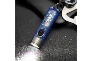 BORUIT Mini LED-ficklampa, handhållen ficklampa, 400 lumen utomhus EDC-uppladdningsbar hög ljus multifunktionell nyckelring f