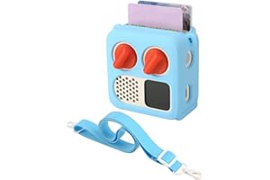 TXEsign Silicone Case Cover for Yoto Mini (2024 Edition), Travel Carrying Case with Adjustable Shoulder Strap Protective Cover for Yoto Mini Player (Sky Blue)