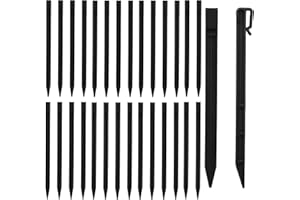 DUDNJC Lot de 30 piquets d'ancrage de Jardin en Plastique très résistants pour Maintenir Le Fond du Filet de Jardin