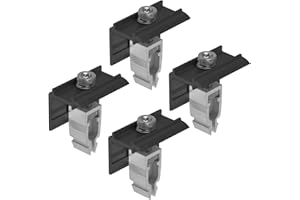 Avoltik Solarmodul Halterung - End- und Mittelklemme mit Aluminiumlegierung für Solarmodul Höhe 30mm-45mm I Solarmodul Befestigung für PV-Anlagen I Korrosionsbeständig (Schwarz, 4x Endklemme)