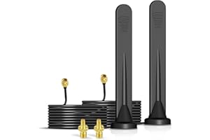 Bingfu 5G LTE 4G Antenne Signalverstärker 5dBi SMA TS9 Externe Omni-Direktionale Antenne mit Magnetfuß und 3 m Kabel für Router, Modem, Hotspot, Gateway, Überwachungssysteme, IoT- & Smart-Home-Geräte