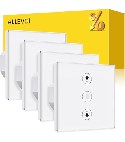 HEUXGIR Interrupteur Volet Roulant Connecté,80 * 80mm Interrupteur