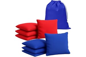 Original Cup Officiella Cornhole-väskor | 4 blå och 4 röda väskor | officiella mått | Premiumkvalitet