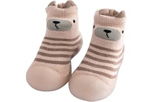 TOMORTSUN Chausson Chaussette Antidérapante Bébé Fille Mignonne Chaussettes Bebe Nouveau-né Unisex Chaussures Premiers Pas Semelle Souple Nourrissons Garçon Chaussette Tout-Petits Pré-Marcheurs