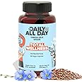 Daily All Day Omega 3 6 9 Vegetarian Capsule supplement, 1000mg, Fatty Acid, Vegan Flaxseed oil, Heart Health, Brain, hair and skin, Joint Pain & Eyes, EPA DHA Herbal for Men Women