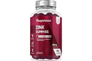 Zink-gummies – 25 mg per gummy – Hallonsmak – 90 veganska zinkcitrat-gummies – Zink bidrar till att bibehålla normala testost