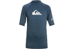 Quiksilver pojkar All Time Short Sleeve Youth Rashguard Surf Shirt Rash Guard-skjorta