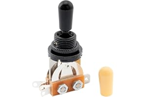 Musiclily Métrica Selector de Pastillas Toggle Switch 3 Posiciones para Guitarra Eléctrica Epiphone Les Paul LP, Negro con Botonera Negro