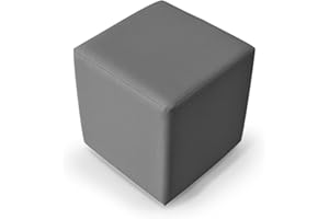 moebel-eins KUBUS Sitzwürfel Bandscheibenhocker Sitzhocker Fußhocker in hellgrau 50x45x45 cm, hellgrau