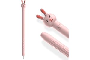 AHASTYLE Custodia in Silicone Cover Carina Design Morbido Protettivo Cover Accessori Compatibile con Apple Pencil 1. Generation (Coniglio Rosa)