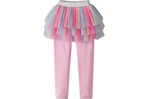 VIKITA Leggings con Gonna Stampato Bambina