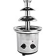 Xbnmw 3 Tier Chocolate Fountain, Adjustable Temperature, Stainless Steel Fondue Machine, Fountain for Kids & Parties