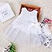 Baby Girls Sleeveless Lace Plain Floral Tutu Dress with Bowknot