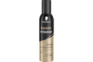 Schwarzkopf Styling Keratin Hair Mousse, volume mousse for a shiny, glossy finish with no residue or stickiness, 250 ml