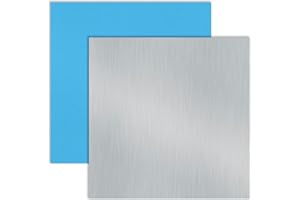 LAVMHAB 6063 Aluminum Sheet, 200mm x 200mm Rectangle Aluminum Plate 0.8mm Thick Flat Metal Plates with Protective Film (2Pcs)