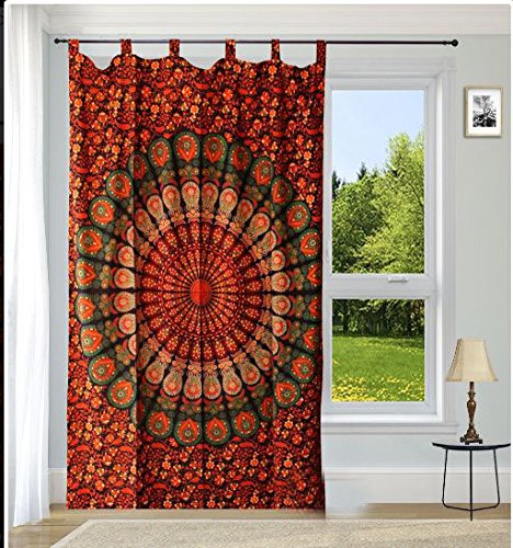 Indische Baumwolle Tapisserie Vorhänge, Boho Vorhänge, Xmas Geschenk Mandala Drapes, Mandala, indische Vorhänge Mandala Wandbehang Fenster Behandlung Door Hanging