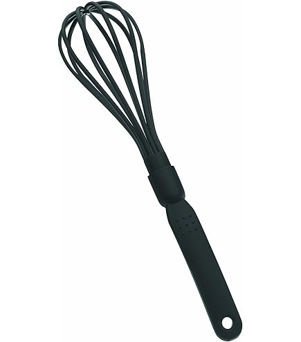 Frusta Da Cucina In Silicone Antigraffio - Manico Ergonomico - Resistente Al Calore - Nero - Per Frullare E Montare - Foto 7
