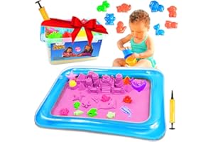 KOKOBOX Kit Box 940G + 8 Accessori Sabbia Magica per Bambini 3 4 5 Anni Sabbia Magica Sabbia Cinetica Bambini Sabbia Colorata Gioco Bambina Bambino Giochi Creativi Regalo Bambina Bambino - Viola