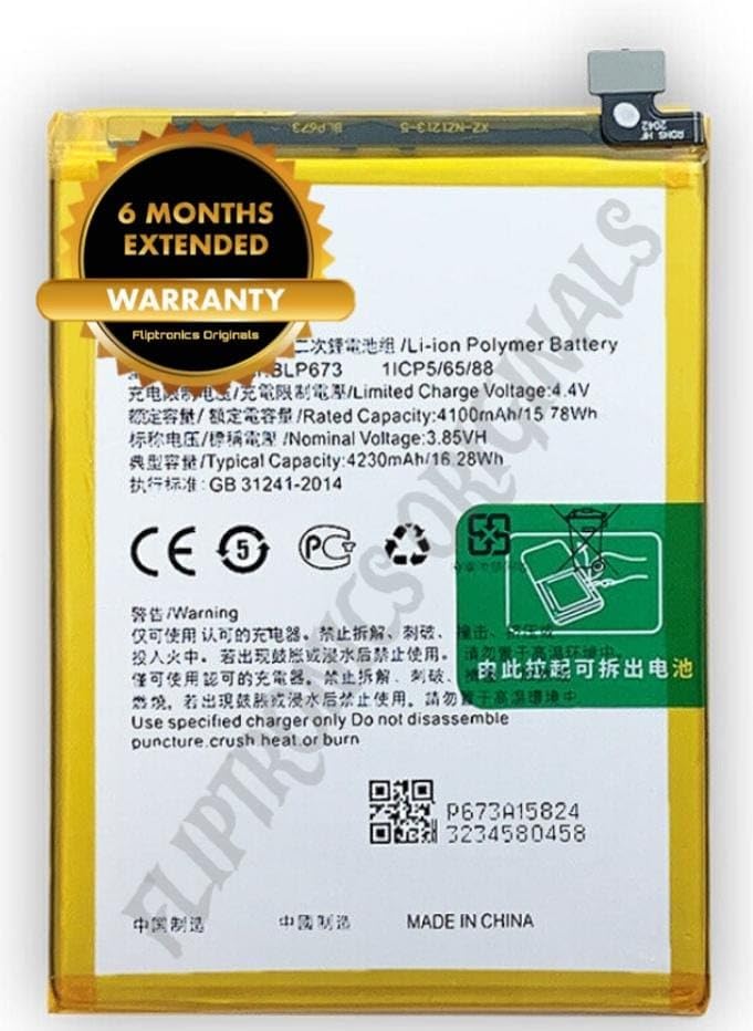 FLIPTRONICS ORIGINALS™ BLP673 Battery for Oppo A7 / A5 / A5s / A3S / 2 / C1 / Battery with 6 Month Warranty** (T239)