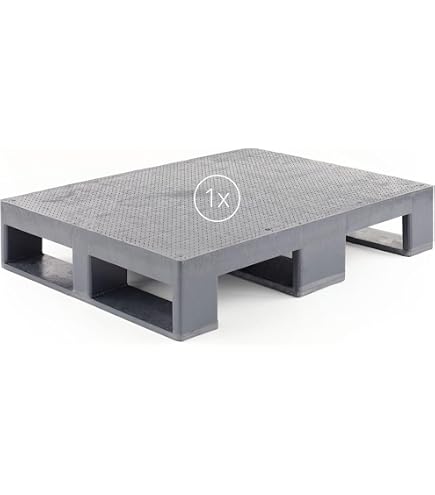 Lot De 2 Demi-Palettes Plastique 80x60 Cm - Palettes Légères Euro Demi Avec Mètre Plient Gratuit