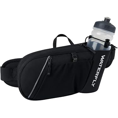 Sac Banane Multifonction Noir - 31x6x13cm, Polyester Imperméable, 3 Compartiments