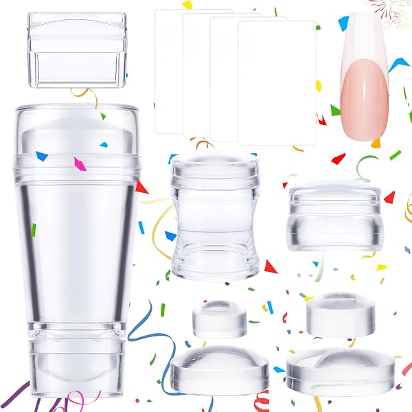 Transparenter Nagelkunst-Stempel Mit Schaber – Für French Manicure & Nail Art