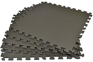 HH Home Hut Interlocking Foam Floor Tiles - 2 cm Thick Heavy Duty Gym Flooring Mats for Home Gym Garage Shed EVA Foam Mats Floor Tiles Interlocking & Gym Mats MMA Jiu Jitsu Treadmill 60 x 60cm Matt…