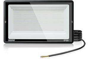 treoir LED Strahler Außen 500W, Superhell LED Scheinwerfer Flutlicht 50000LM, Kaltweiß IP66 Wasserfest für Hinterhof, Auffahrt, Garage, Flur, Garten